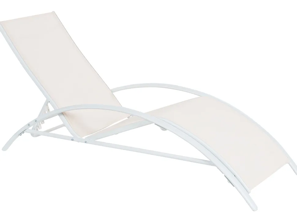 Klappbare Gartenliege Stahl Beige Gaeta