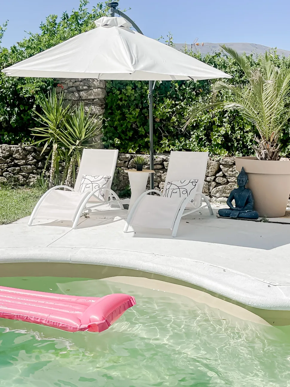 Klappbare Gartenliege Stahl Beige Gaeta