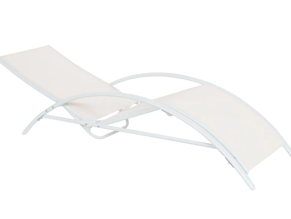 Klappbare Gartenliege Stahl Beige Gaeta