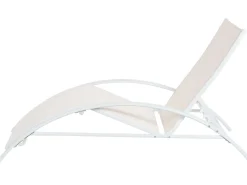 Klappbare Gartenliege Stahl Beige Gaeta