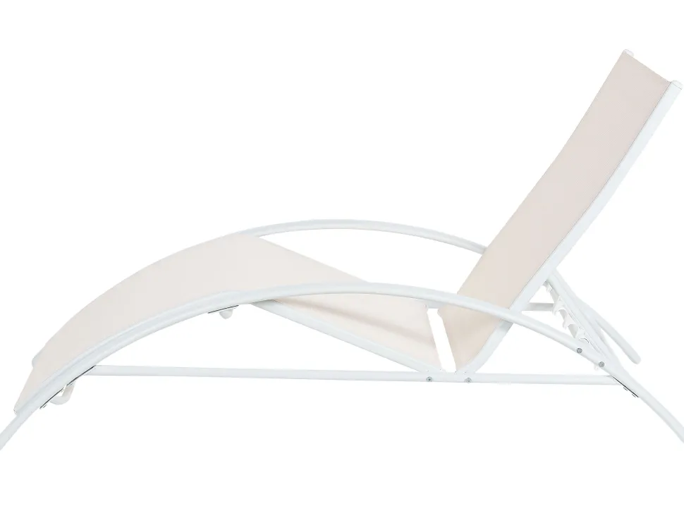 Klappbare Gartenliege Stahl Beige Gaeta