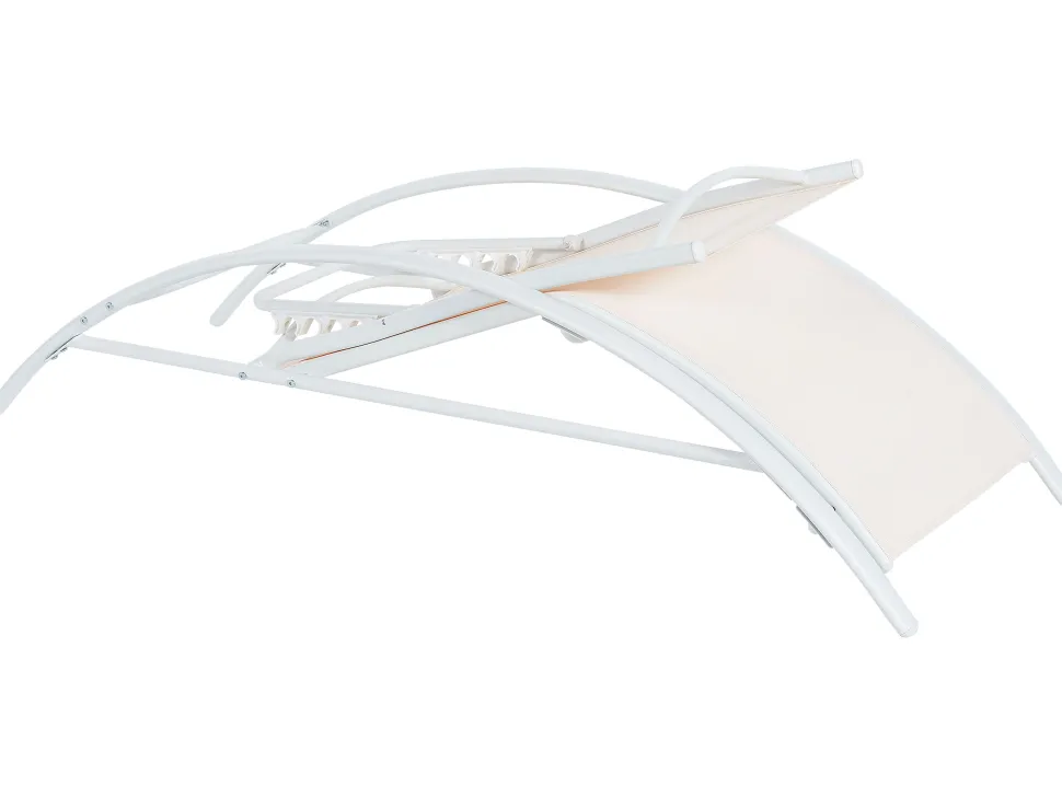 Klappbare Gartenliege Stahl Beige Gaeta