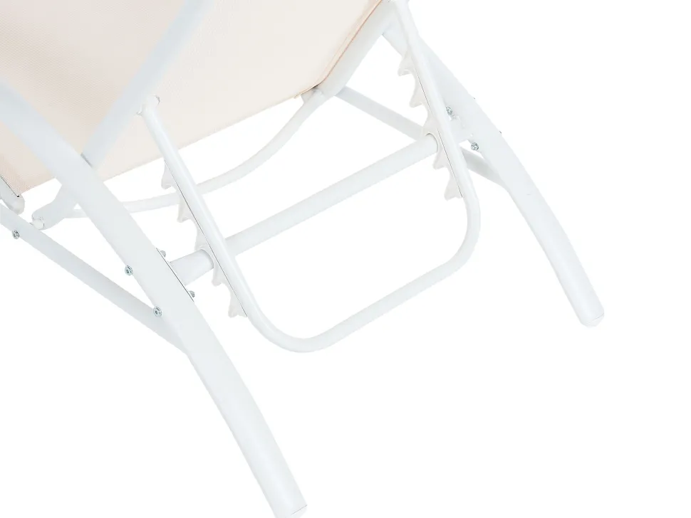Klappbare Gartenliege Stahl Beige Gaeta