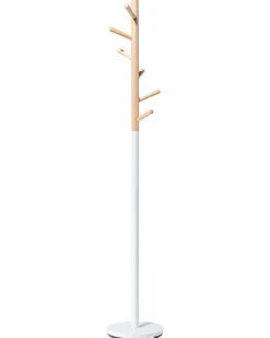 Kleiderstander Kiefernholz / Metall Hellbraun / Weis 170 Cm Aubum
