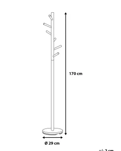 Kleiderstander Kiefernholz / Metall Hellbraun / Weis 170 Cm Aubum