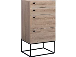 Kommode Heller Holzfarbton 4 Schubladen Acra