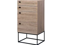 Kommode Heller Holzfarbton 4 Schubladen Acra