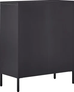 Kommode Schwarz 4 Schubladen Enago