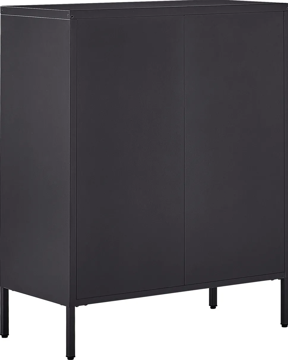 Kommode Schwarz 4 Schubladen Enago