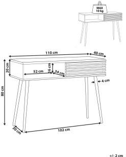 Konsolentisch Dunkler Holzfarbton / Schwarz Perth
