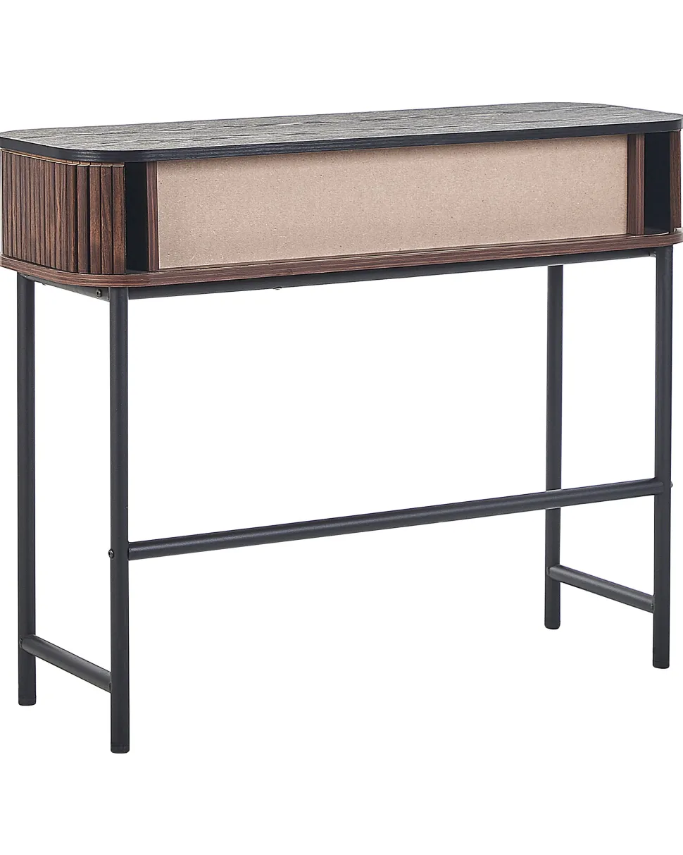 Konsolentisch Dunkler Holzfarbton / Schwarz 100 X 35 Cm Jose
