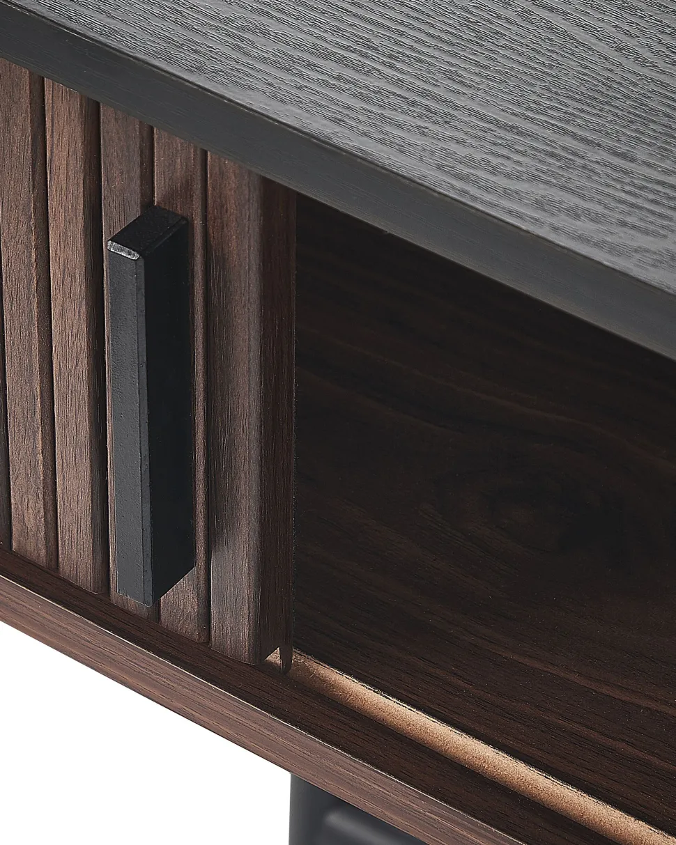 Konsolentisch Dunkler Holzfarbton / Schwarz 100 X 35 Cm Jose