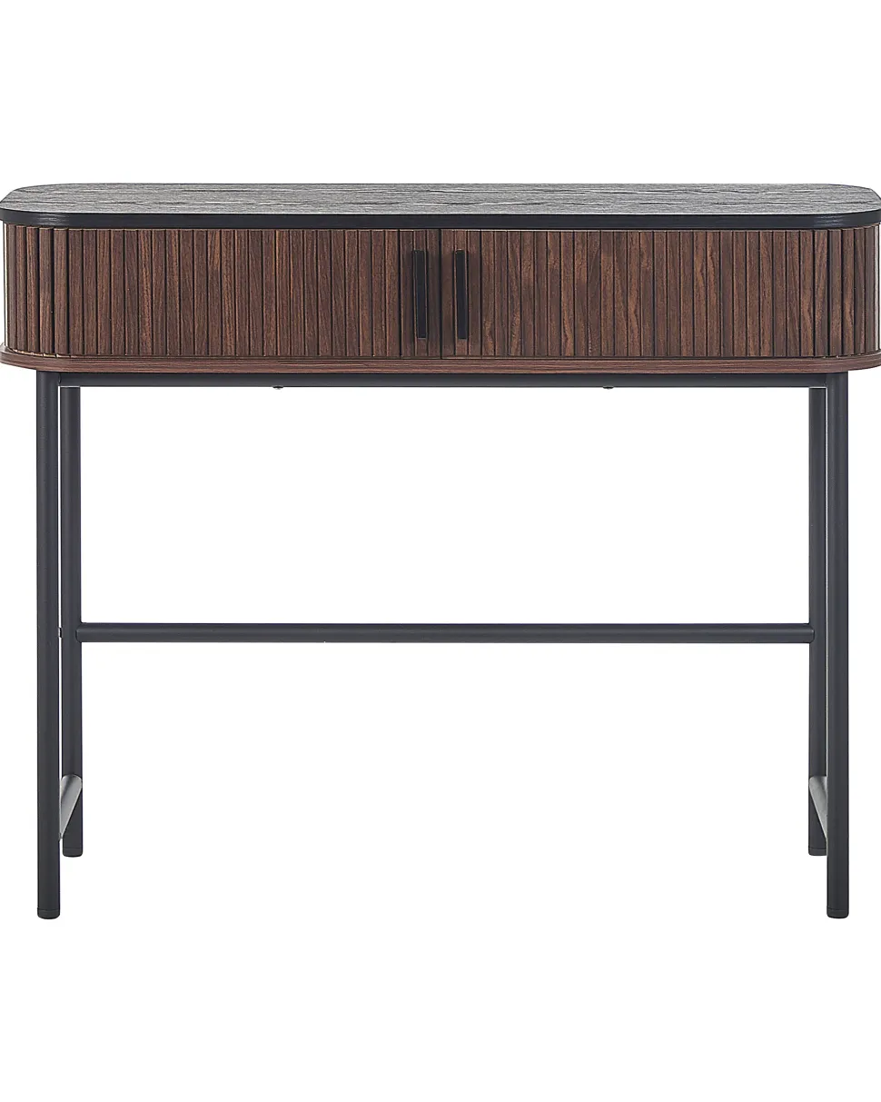Konsolentisch Dunkler Holzfarbton / Schwarz 100 X 35 Cm Jose