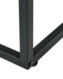 Konsolentisch Glas Dunkler Holzfarbton / Schwarz 2 Schubladen Mauk