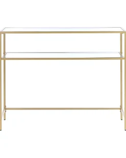 Konsolentisch Glas Gold 2 Facher Aline