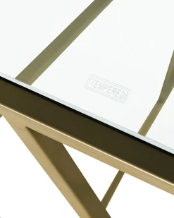 Konsolentisch Glas Gold Orland