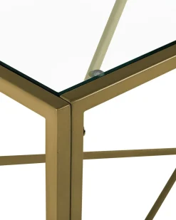 Konsolentisch Glas Gold Orland
