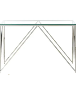 Konsolentisch Glas Transparent / Silber Weso