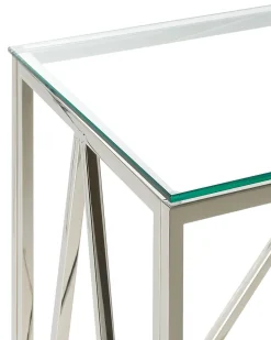 Konsolentisch Glas Transparent / Silber Weso
