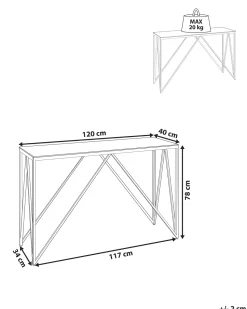 Konsolentisch Glas Transparent / Silber Weso