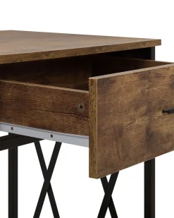 Konsolentisch Holzoptik Braun 2 Schubladen Ayden