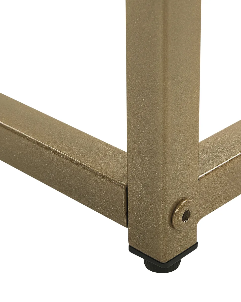 Konsolentisch Marmor Optik Weis / Gold Delano