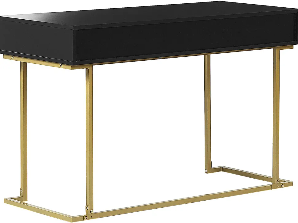 Konsolentisch Schwarz / Gold 2 Schubladen Westport