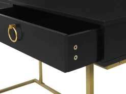 Konsolentisch Schwarz / Gold 2 Schubladen Westport