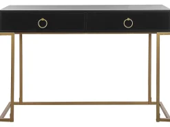 Konsolentisch Schwarz / Gold 2 Schubladen Westport