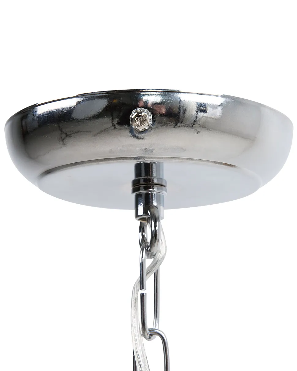 Kronleuchter Metall / Acrylglas Silber Kristall-Optik 3-Flammig Rivil