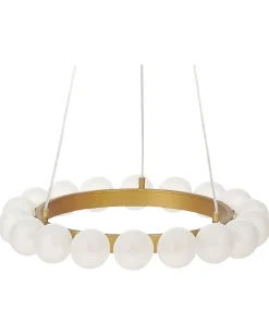 Kronleuchter Metall Gold / Weis 18-Flammig Georges