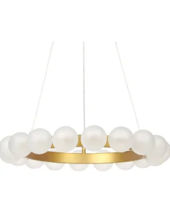 Kronleuchter Metall Gold / Weis 18-Flammig Georges