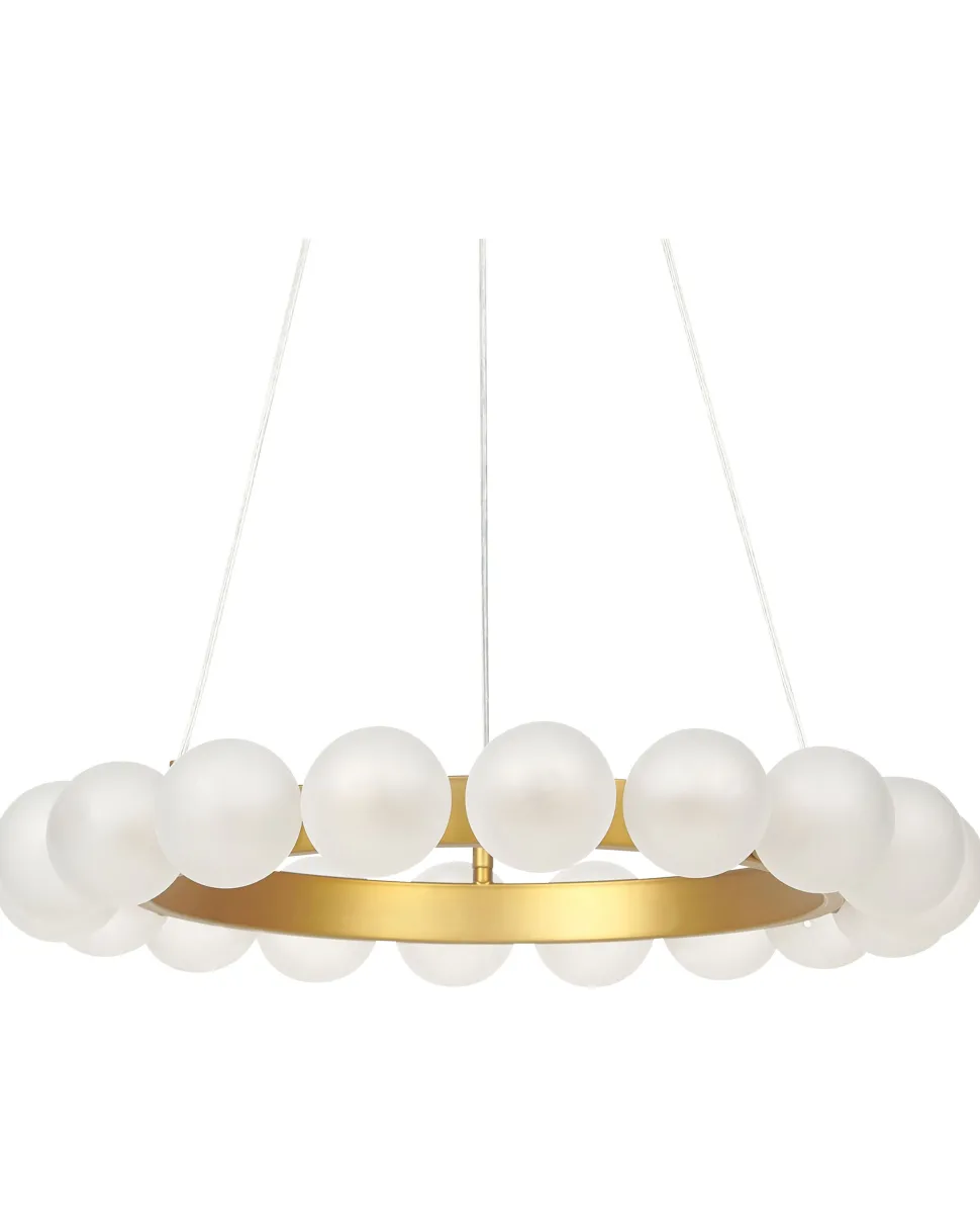Kronleuchter Metall Gold / Weis 18-Flammig Georges
