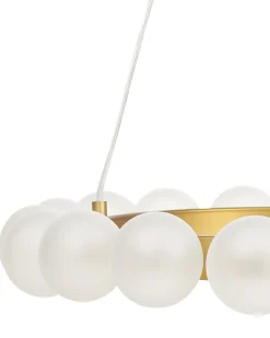 Kronleuchter Metall Gold / Weis 18-Flammig Georges