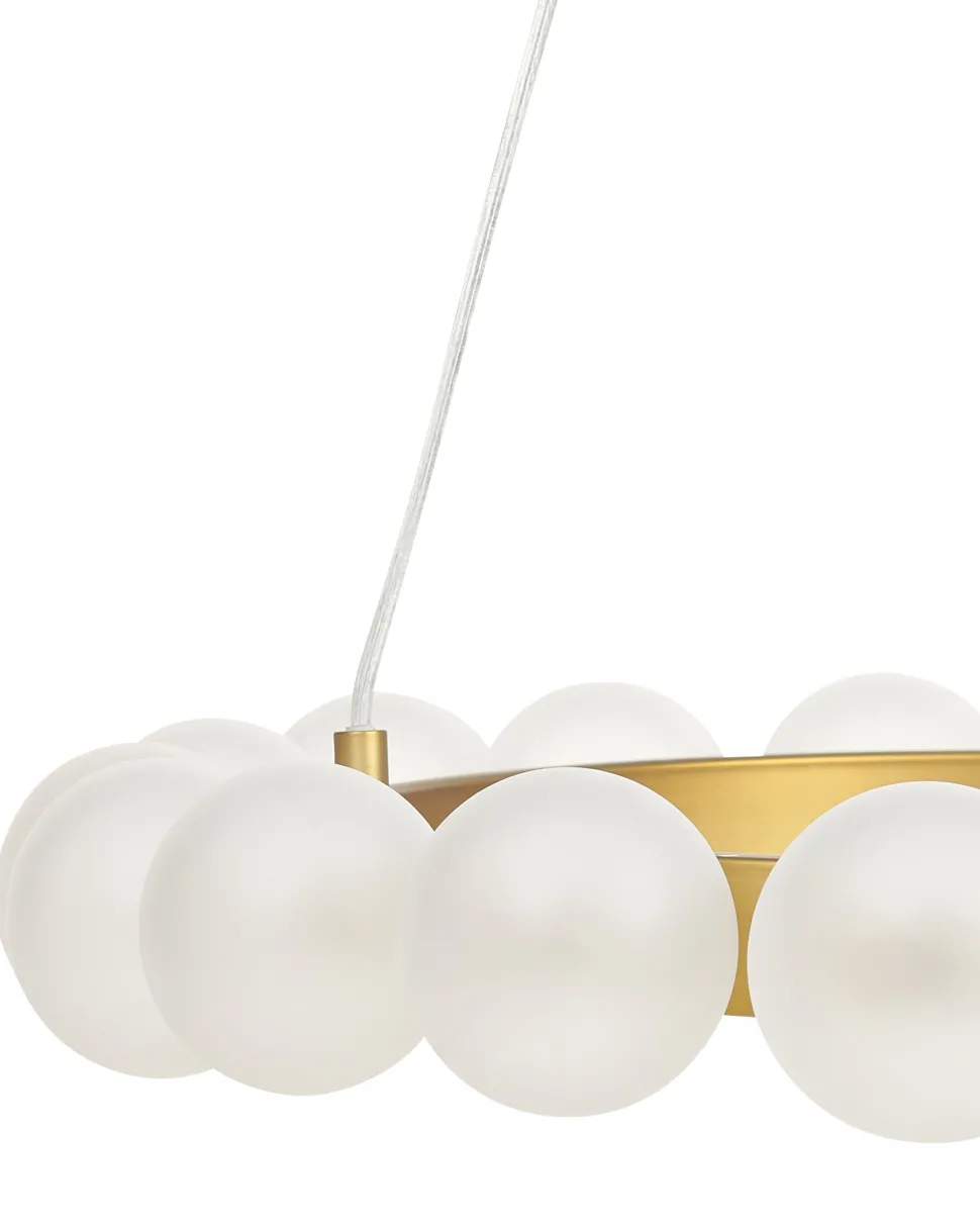 Kronleuchter Metall Gold / Weis 18-Flammig Georges