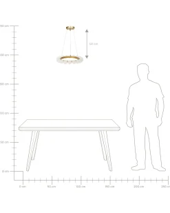 Kronleuchter Metall Gold / Weis 18-Flammig Georges
