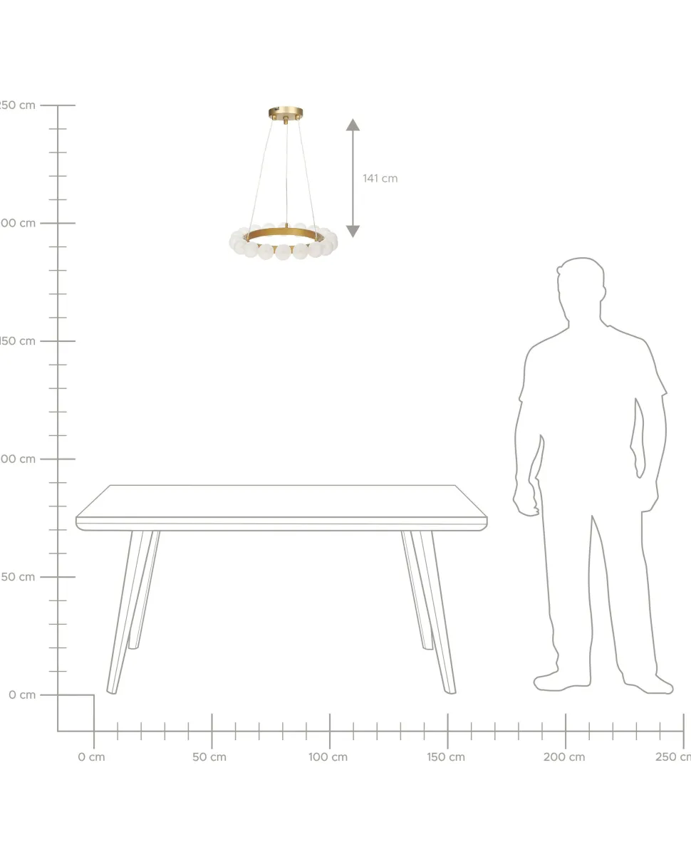 Kronleuchter Metall Gold / Weis 18-Flammig Georges