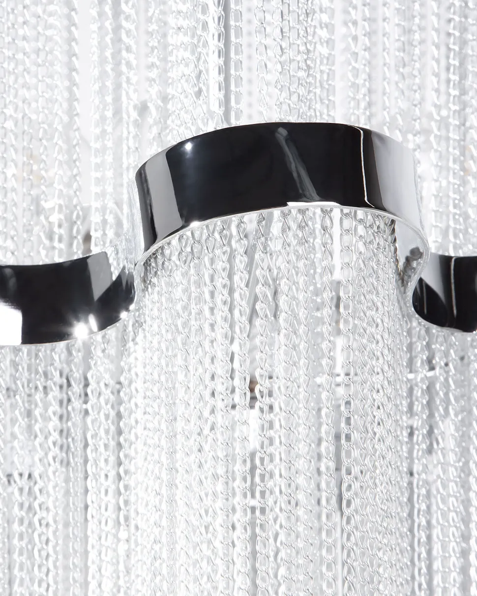Kronleuchter Metall Silber 6-Flammig Mucone
