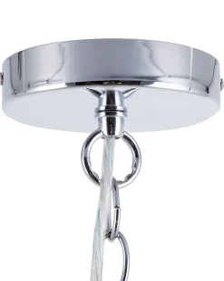Kronleuchter Mit Schirm Metall Schwarz Kristall-Optik 3-Flammig Trommelform Evans