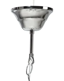 Kronleuchter Mit Schirmen Metall Silber 6-Flammig Kegelform Bradano