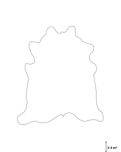 Kuhfell Hellbraun 3-4 M² Nasqu