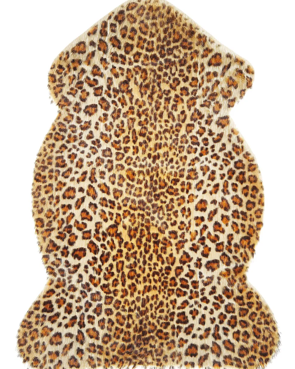 Kunstfell-Teppich Leopard Braun 90 Cm Nambung