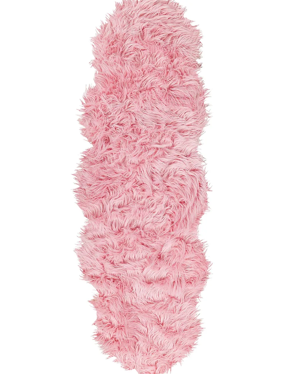 Kunstschaffell-Teppich Rosa 60 X 180 Cm Mamungari