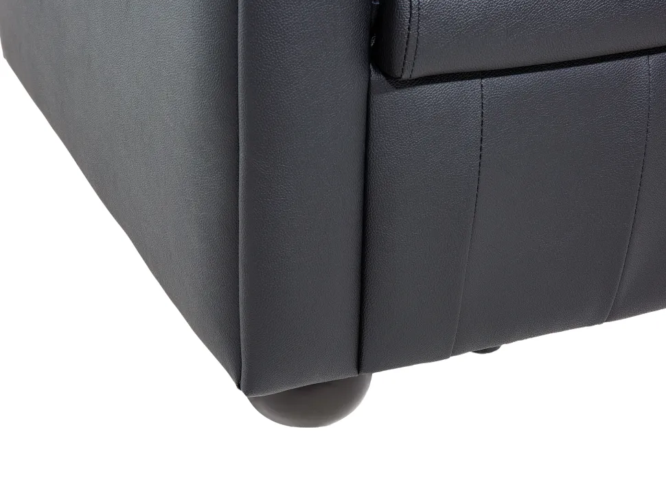 Leather Living Room Set Black Chesterfield