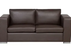 Leather Living Room Set Brown Helsinki
