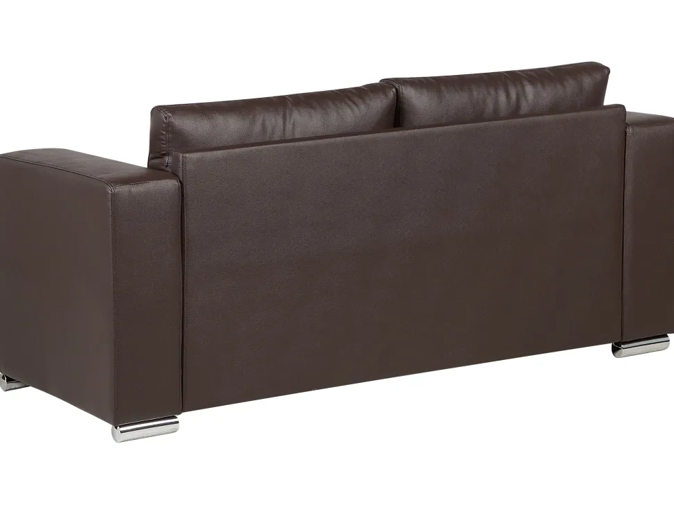 Leather Living Room Set Brown Helsinki