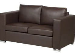 Leather Living Room Set Brown Helsinki