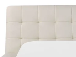 Lederbett Weis Lattenrost 180 X 200 Cm Lille