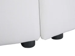 Lederbett Weis Lattenrost 180 X 200 Cm Laval