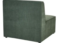 Left Hand 4 Seater Modular Jumbo Cord Corner Sofa With Ottoman Dark Green Lemvig